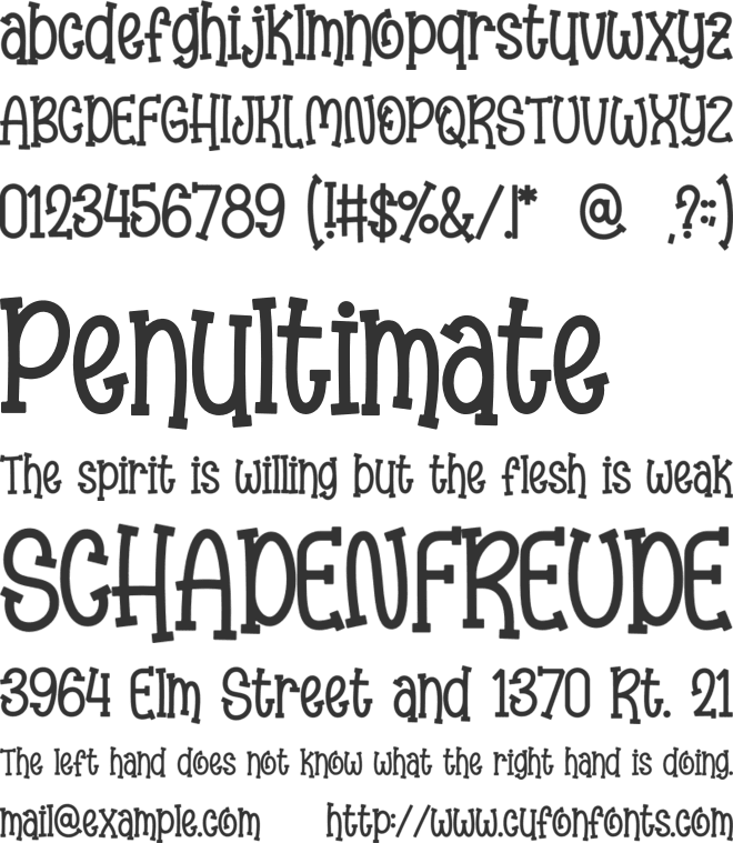 Kinder Flower font preview