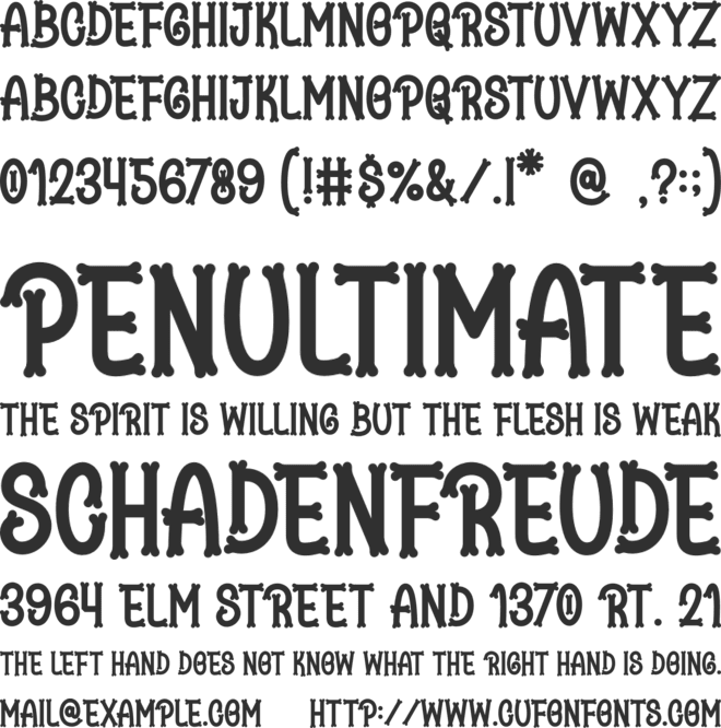 Lovely Puppy font preview