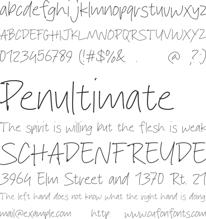 Stoke Note font preview