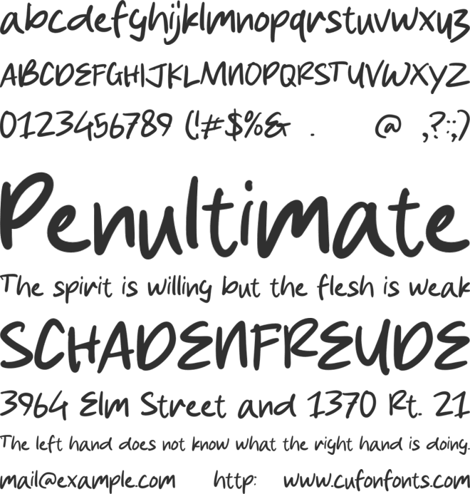 Story of Nature font preview
