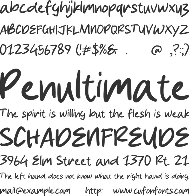 Story of Nature font preview