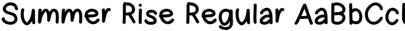 Summer Rise Regular font