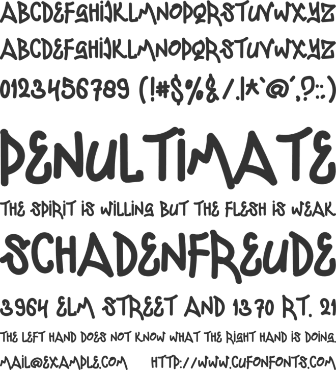 Ending Loving font preview