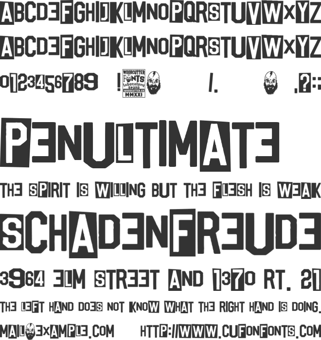 Punk University font preview