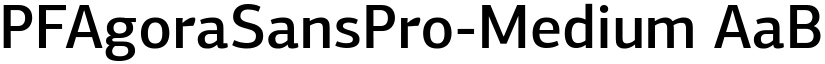 PFAgoraSansPro-Medium font