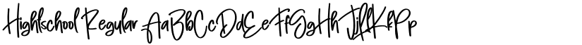 Hightschool Regular font