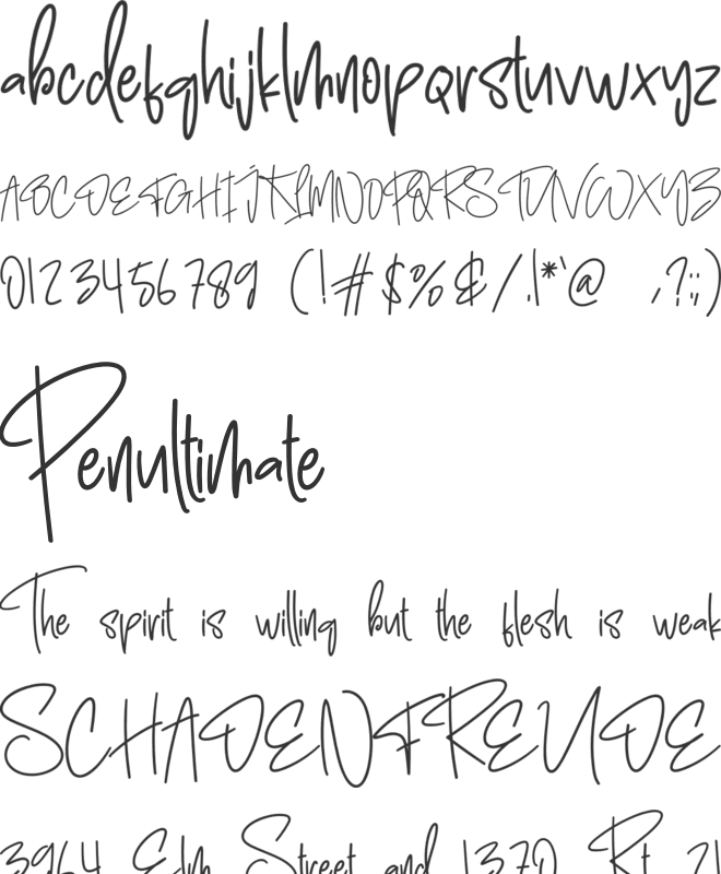 Sky Path font preview