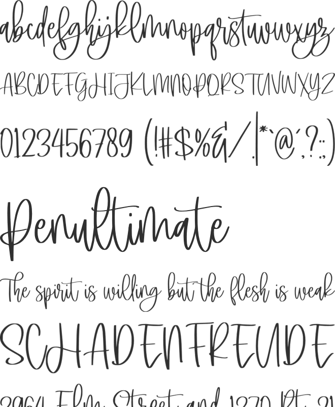 Smooth Cherry font preview