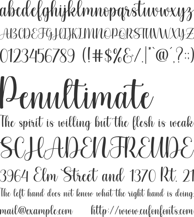 girl love Script font preview