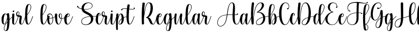 girl love Script Regular font