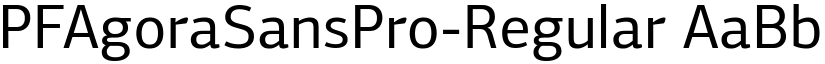 PFAgoraSansPro-Regular font