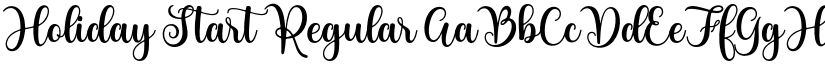 Holiday Start Regular font