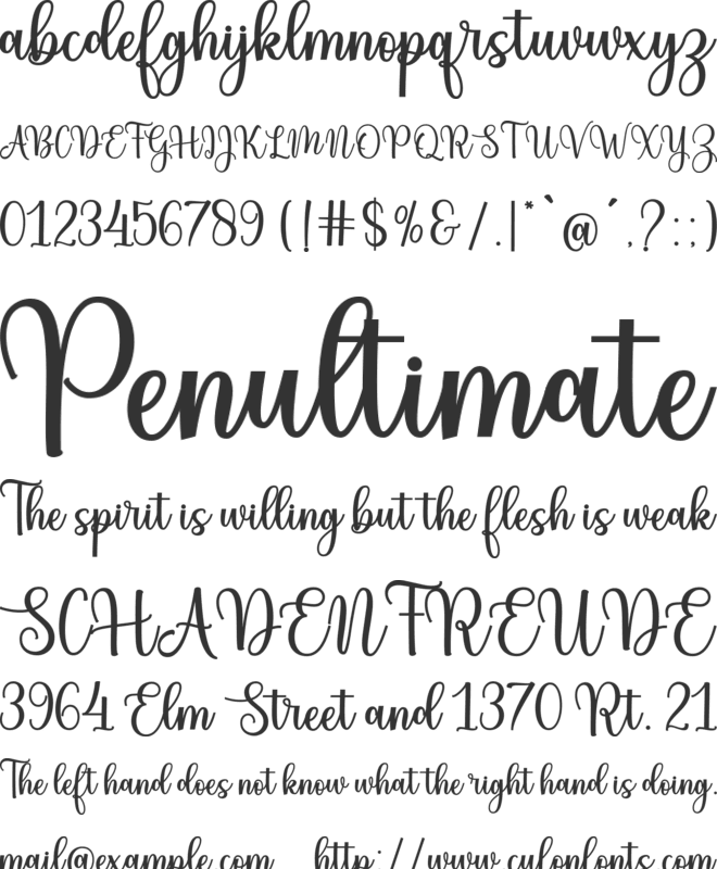 Glowing Shine font preview