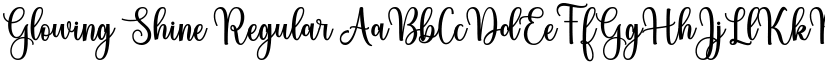 Glowing Shine Regular font