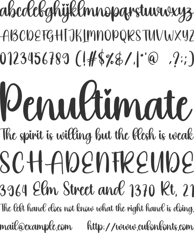 Hey Teacher font preview
