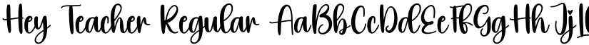 Hey Teacher Regular font