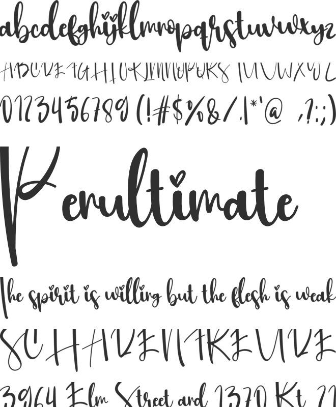 Highland font preview