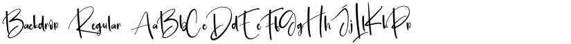 Backdrop Regular font
