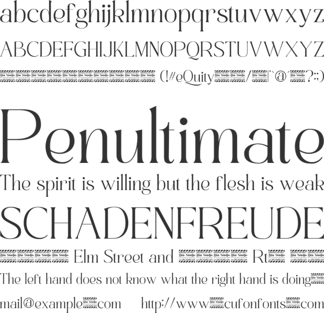 eQuity Personal Use font preview