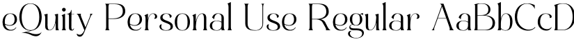 eQuity Personal Use Regular font