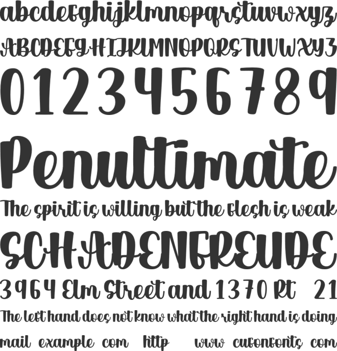 Delicious Burger font preview