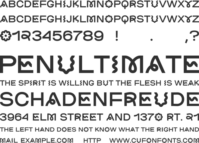 Comba Test font preview