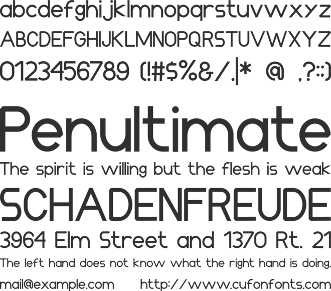 Caternia font preview