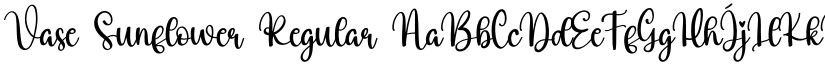 Vase Sunflower Regular font