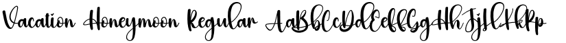 Vacation Honeymoon Regular font