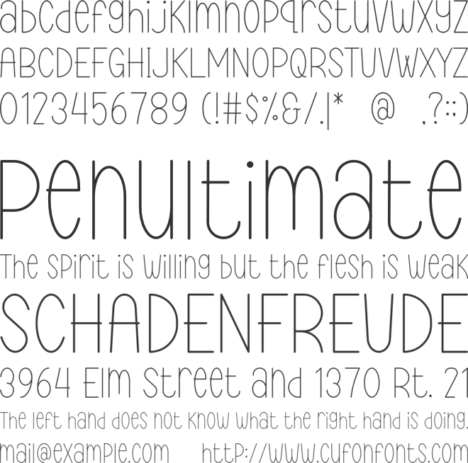 Baby Helena font preview