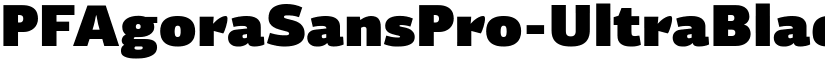 PFAgoraSansPro-UltraBlack font