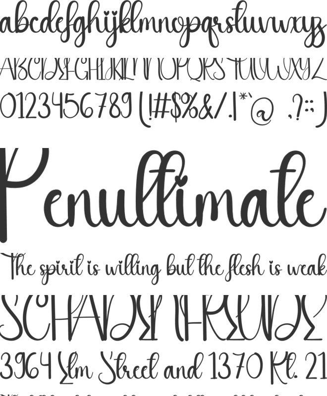 Daddy Cute font preview