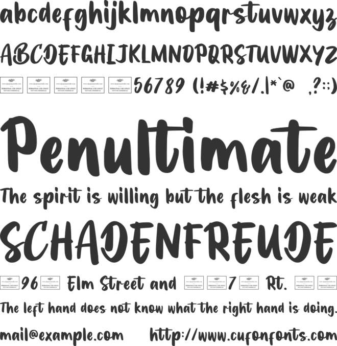 Woodlandia font preview