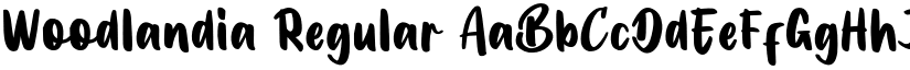 Woodlandia Regular font