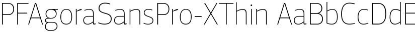 PFAgoraSansPro-XThin font