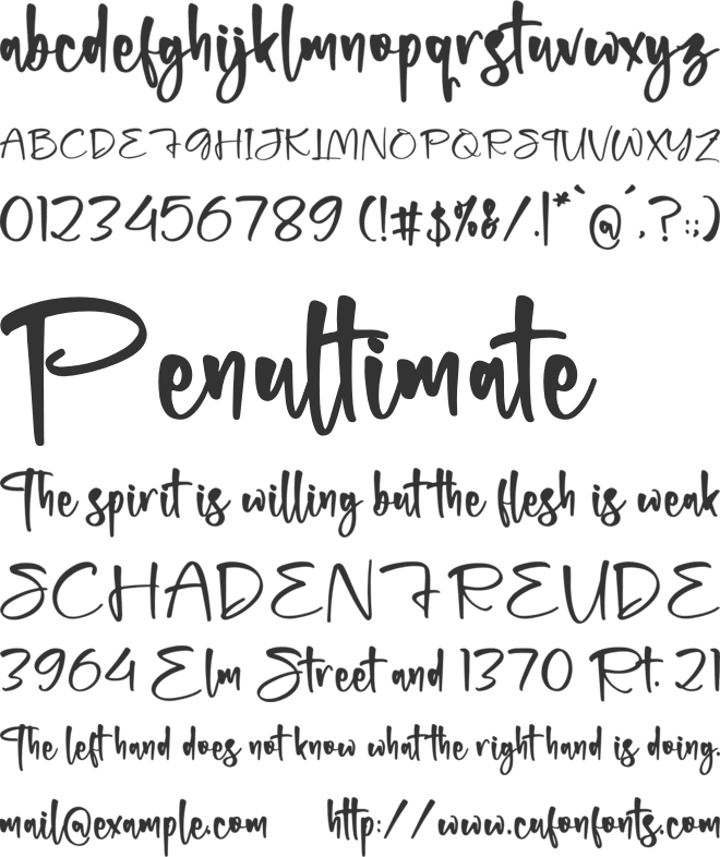 Rostarllin font preview