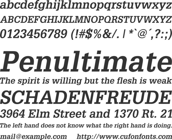 Glypha LT font preview