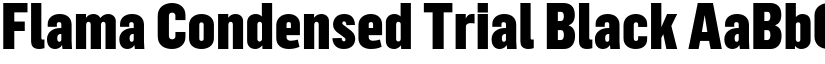Flama Condensed Trial Black font