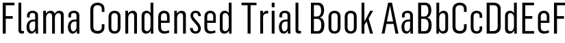 Flama Condensed Trial Book font