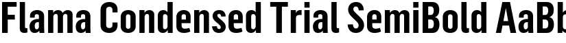 Flama Condensed Trial SemiBold font