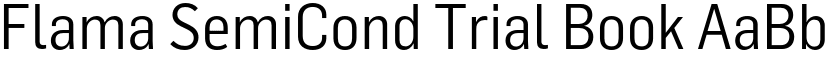 Flama SemiCond Trial Book font