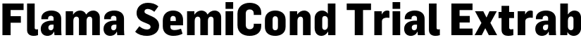 Flama SemiCond Trial Extrabold font