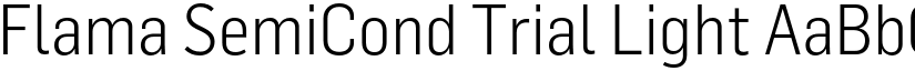 Flama SemiCond Trial Light font