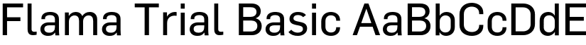 Flama Trial Basic font