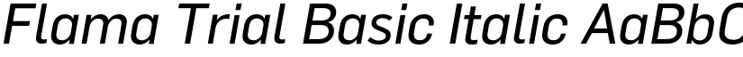 Flama Trial Basic Italic font