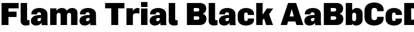 Flama Trial Black font