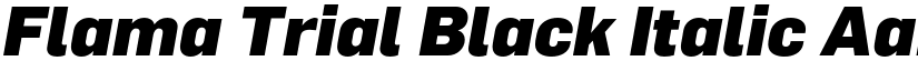 Flama Trial Black Italic font