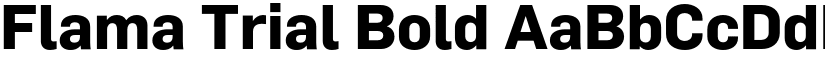 Flama Trial Bold font