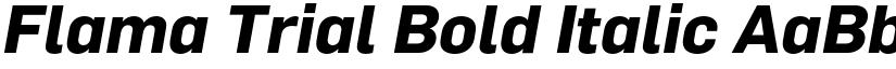 Flama Trial Bold Italic font