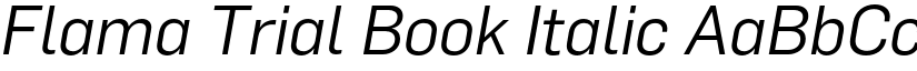 Flama Trial Book Italic font
